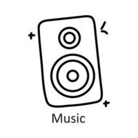 muziek- vector schets icoon ontwerp illustratie. communicatie symbool Aan wit achtergrond eps 10 het dossier