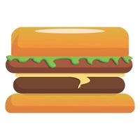 grote burger. Fast food. voedsel. ongezonde voeding. cartoon stijl. vector