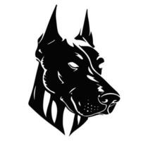 schets hond hoofd silhouet vector