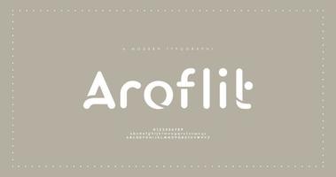 minimale moderne alfabetlettertypen. typografie minimalistisch stedelijk digitaal mode toekomstig creatief logo-lettertype vector