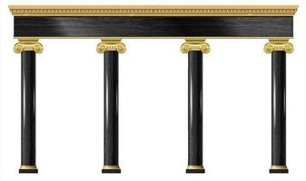 gouden klassiek boogportaal en kolommen vector