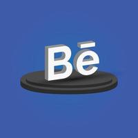 sociale media 3d behance pictogram abstract vector