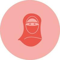 vrouw met Niqab vector icoon