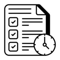 een uniek ontwerp icoon van taak deadline vector