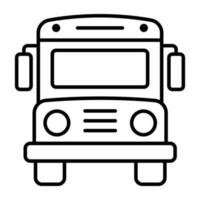 een bewerkbare ontwerp icoon van school- bus vector
