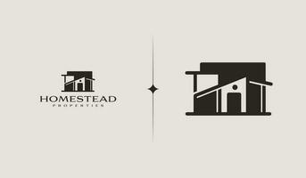 echt landgoed appartement logo. universeel creatief premie symbool. vector teken icoon logo sjabloon. vector illustratie