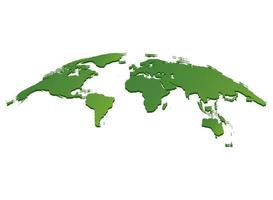 groene wereldkaart vector geïsoleerd op een witte achtergrond