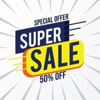 super grote mega verkoop banner poster promotie vector