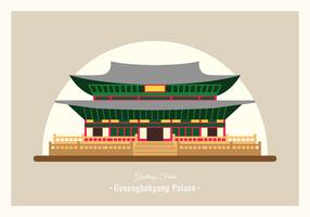 Gyeongbokgung Palace briefkaart vectorillustratie vector