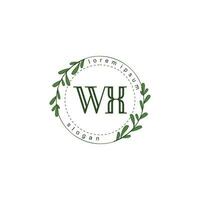 wx eerste schoonheid bloemen logo sjabloon vector