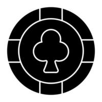een solide ontwerp icoon van casino token vector