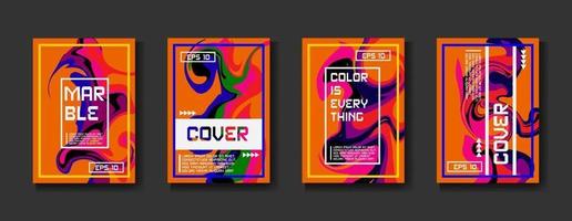 ontwerpsjabloon omslag, poster, brochure set. retro stijl. a4-formaat. eps 10 vector