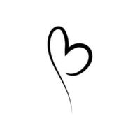 wijnoogst hart icoon vector set. liefde illustratie teken verzameling. romance symbool.