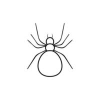 spin vector icoon. halloween illustratie teken. insect symbool. spinnenweb logo.