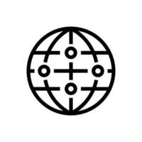 wereld kaart vector lijn pictogrammen. navigatie illustratie teken. wereldbol symbool.