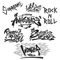 handlettering graffiti kunst sets ,Goed voor grafisch ontwerp bronnen, affiches, spandoeken, drukken, stichters, pamfletten, en meer. vector