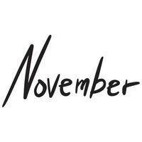 november modern handgeschreven citaat ,Goed voor grafisch ontwerp bronnen, pamfletten, brieven, affiches, spandoeken, boeken, en meer. vector