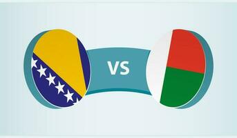 Bosnië en herzegovina versus Madagascar, team sport- wedstrijd concept. vector