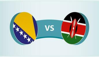 Bosnië en herzegovina versus Kenia, team sport- wedstrijd concept. vector