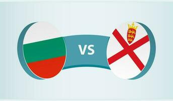 bulgarije versus Jersey, team sport- wedstrijd concept. vector