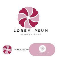 bloem logo. de circulaire logo. logo van de bloem. gestileerde bloem. bloemblaadjes. gemakkelijk logo. de merk naam embleem logo. mandala. logo boetiek. logotype voor schoonheid. logo voor bloem winkel. vector