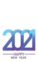nummers 2021 wensen nieuwjaar op lichte achtergrond vector