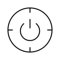 pictogram van de lijn van de aan/uit-knop vector