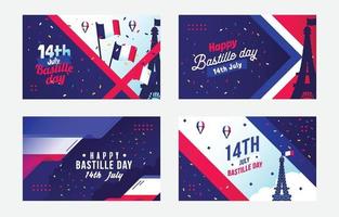 bastille dag kaart ontwerp vector