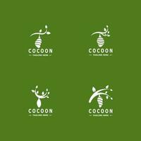 cocon logo vector illustratie ontwerpsjabloon