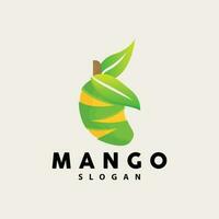 mango logo, fruit ontwerp gemakkelijk minimalistische stijl, fruit sap vector, icoon symbool illustratie vector