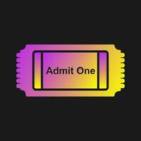 film ticket vector icoon