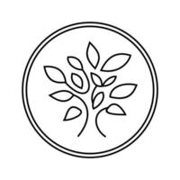 vector logo boom in een cirkel