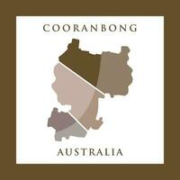 kaart van cooranbong stad creatief logo vector