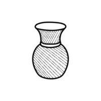 traditioneel vaas glas lijn kunst creatief logo vector