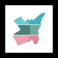 bendigo stad kaart meetkundig creatief logo vector