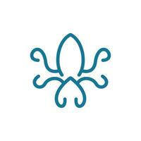 dier Octopus lijn modern gemakkelijk logo vector