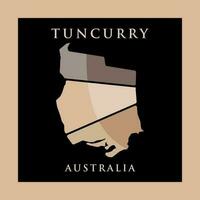 tuncurry kaart meetkundig gemakkelijk logo vector