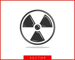 straling icoon vector. waarschuwing radioactief teken Gevaar symbool. vector