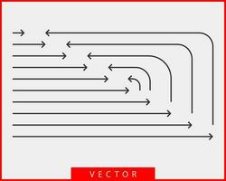 verzameling pijlen vector achtergrond zwart en wit symbolen. verschillend pijl icoon reeks cirkel, omhoog, krullend, Rechtdoor en verdraaid. ontwerp elementen.