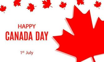 gelukkig Canada dag achtergrond met rood esdoorn- blad vector