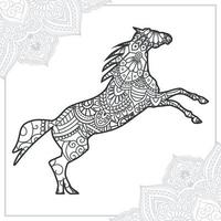 paard mandala. vintage decoratieve elementen. oosters patroon, vectorillustratie. vector