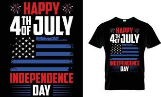 4 juli usa onafhankelijkheidsdag t-shirtontwerp vector