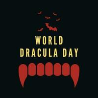 wereld dracula dag poster geschikt voor sociaal media post vector