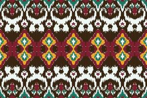 Afrikaanse ikat damast borduurwerk achtergrond. meetkundig etnisch oosters patroon traditioneel. ikat aztec stijl abstract vector illustratie. ontwerp voor afdrukken textuur,stof,sari,sari,tapijt.