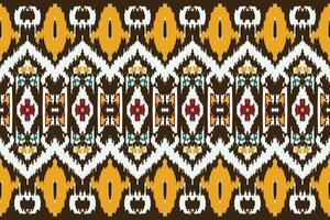 Afrikaanse ikat kleding stof paisley borduurwerk achtergrond. meetkundig etnisch oosters patroon traditioneel. ikat aztec stijl abstract vector illustratie. ontwerp voor afdrukken textuur,stof,sari,sari,tapijt.