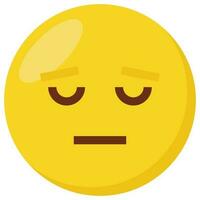 verdrietig gezicht uitdrukking karakter emoji vlak icoon. vector