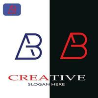 ab brief logo ontwerp vector sjabloon