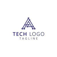 brief een tech logo ontwerp voorraad vector beeld