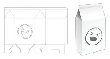 verpakking en glimlach pictogram stencil gestanst sjabloon vector