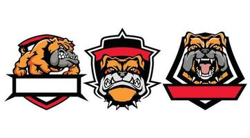 bulldog logo ontwerp voor esport team. bulldog logo insigne embleem. vector